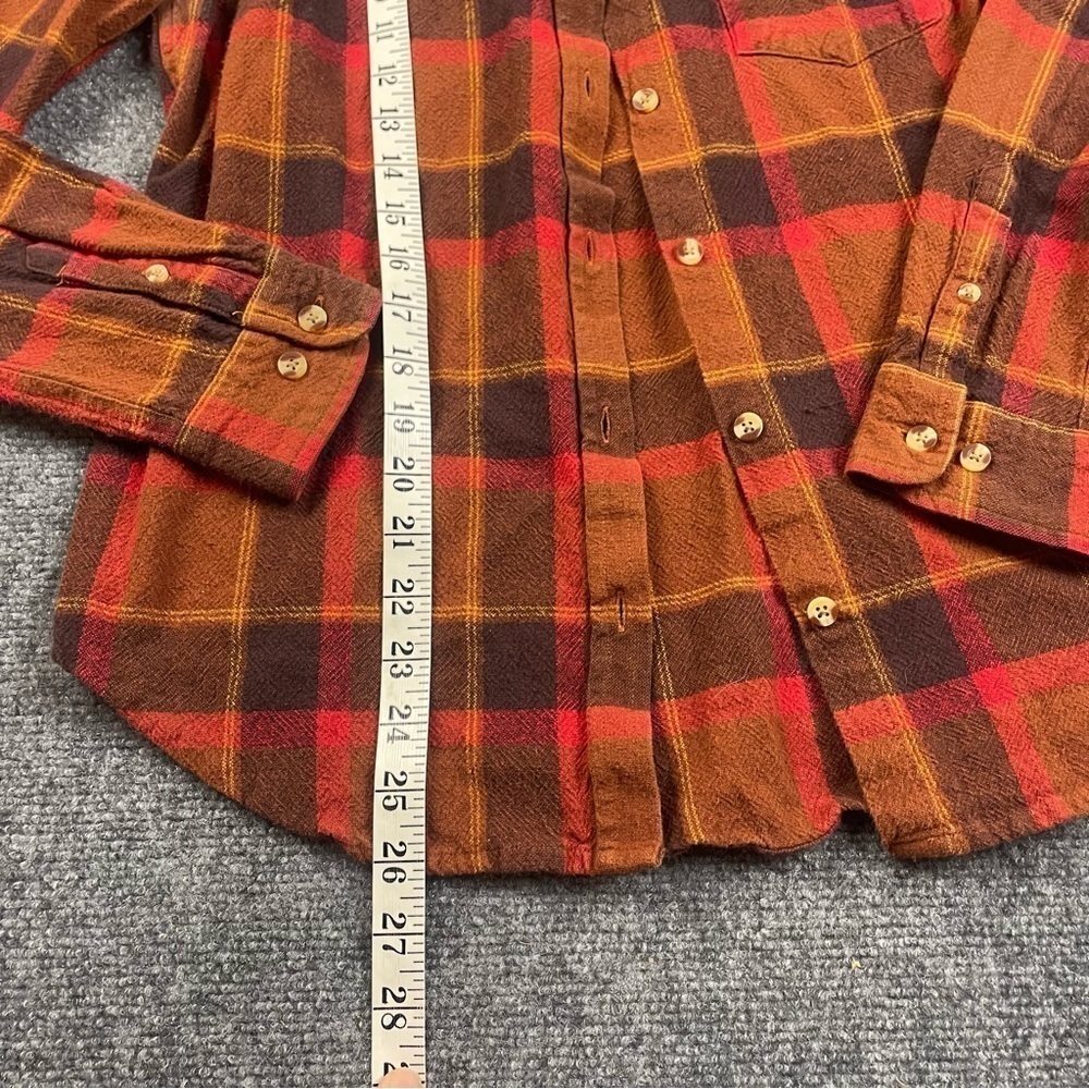 OBEY Men’s Gower Woven Long sleeve Button Down brown/orange plaid size: Large - Picture 8 of 8